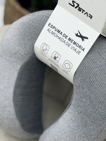 Подушка для подорожей Horoso підголовник ефект пам'яті Pillow 2106 grey фото