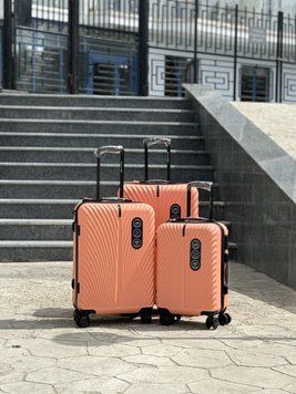 Wings 4 шт Комплект Валіз, на колесах, дорожня, сумка на колесах Wings 120 (peach) All фото